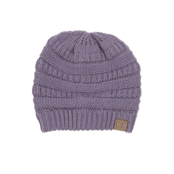 C.C. Boutique Accessories - C.C Exclusives Violet Cable Knit Beanie Hat